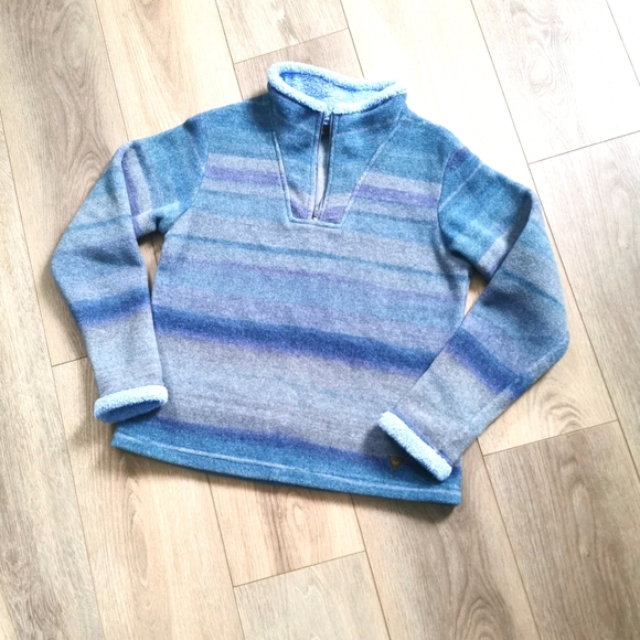 Wooly Bully Fleece Sweater Blue Purple Ladies S - Picture 5 of 5